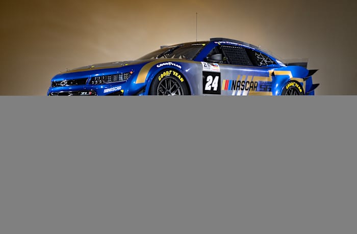 The NASCAR Garage 56 Next Gen Chevrolet Camaro ZL1 took to the famed roads at Le Mans. (Photo by Jared C. Tilton/Getty Images)